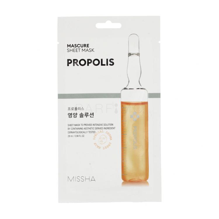Missha Mascure Sheet Mask Propolis Mască de față 28 ml