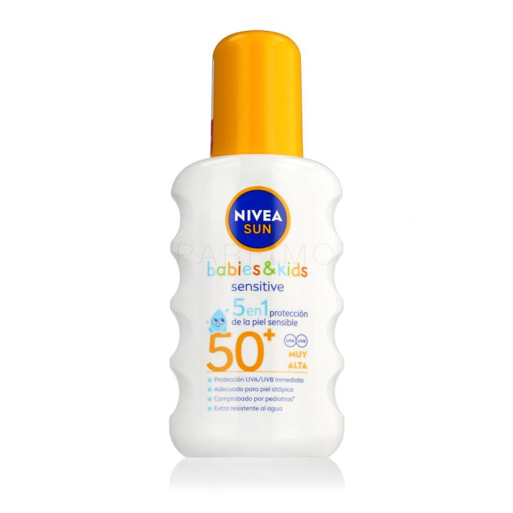 Nivea Sun Babies &amp; Kids Sensitive Protect Spray SPF50+ Pentru corp pentru copii 200 ml