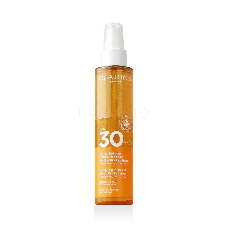 Clarins Sun Care Glowing Sun Oil SPF30 Pentru corp pentru femei 150 ml