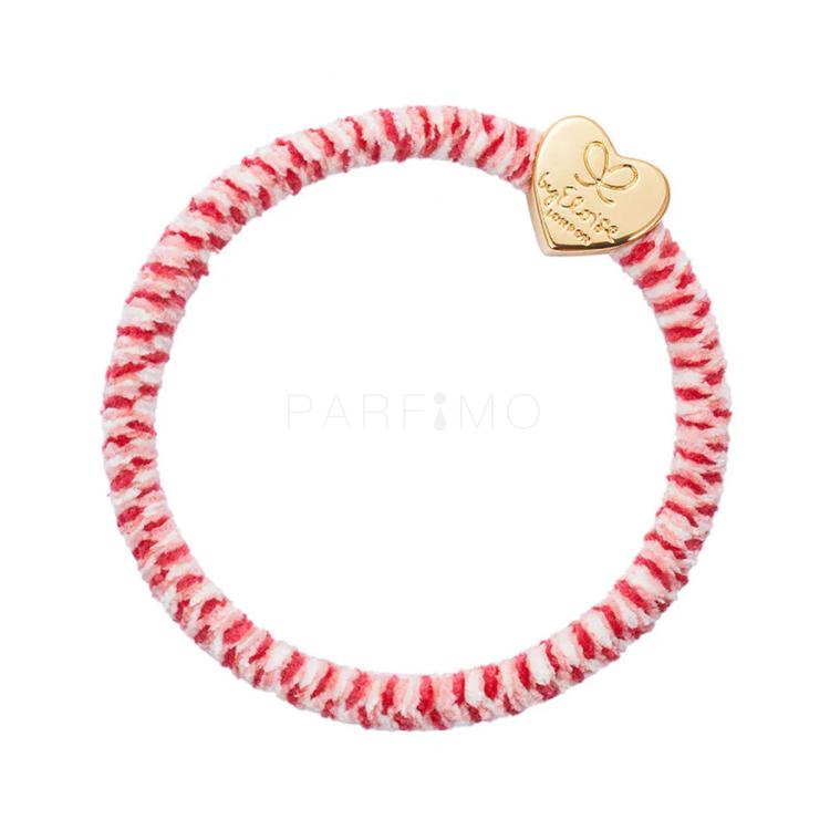 By Eloise London Velvet Gold Heart Elastice de păr 1 buc Nuanţă Raspberry Ripple