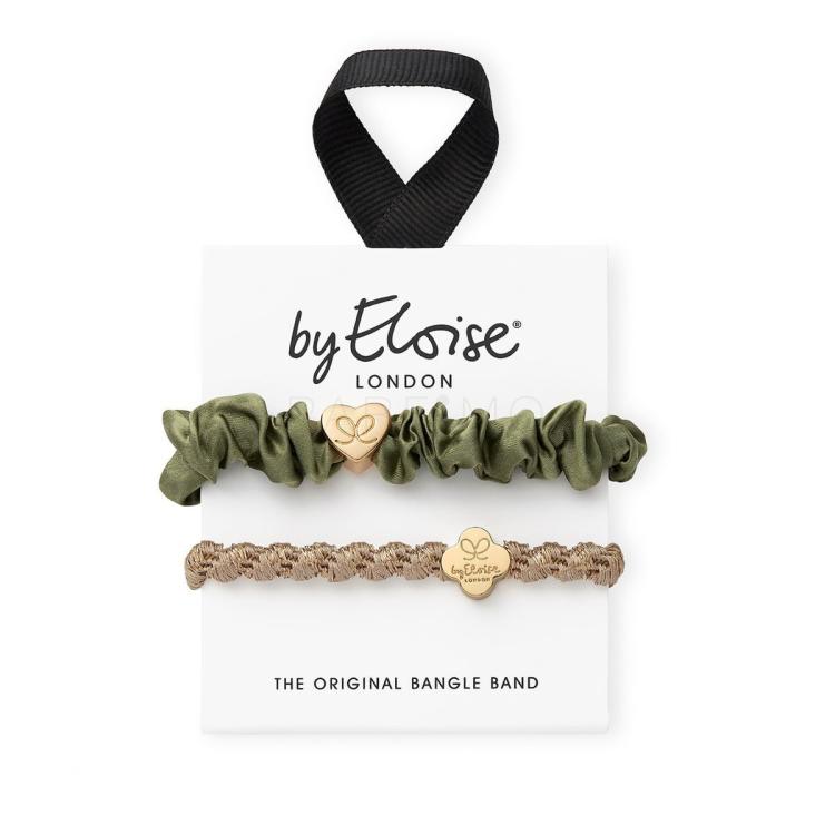 By Eloise London Set Gold &amp; Olive Elastice de păr pentru femei 1 buc