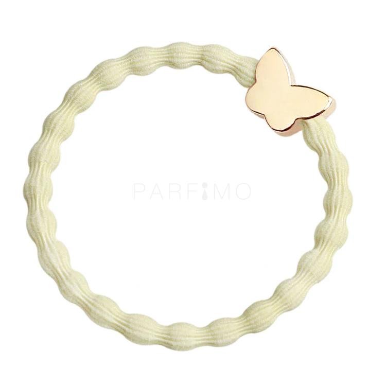 By Eloise London Gold Butterfly Elastice de păr pentru femei 1 buc Nuanţă Melon Yellow