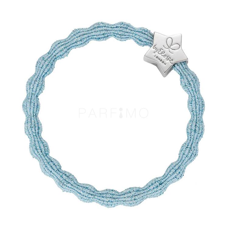 By Eloise London Metallic Silver Star Elastice de păr pentru femei 1 buc Nuanţă Light Blue