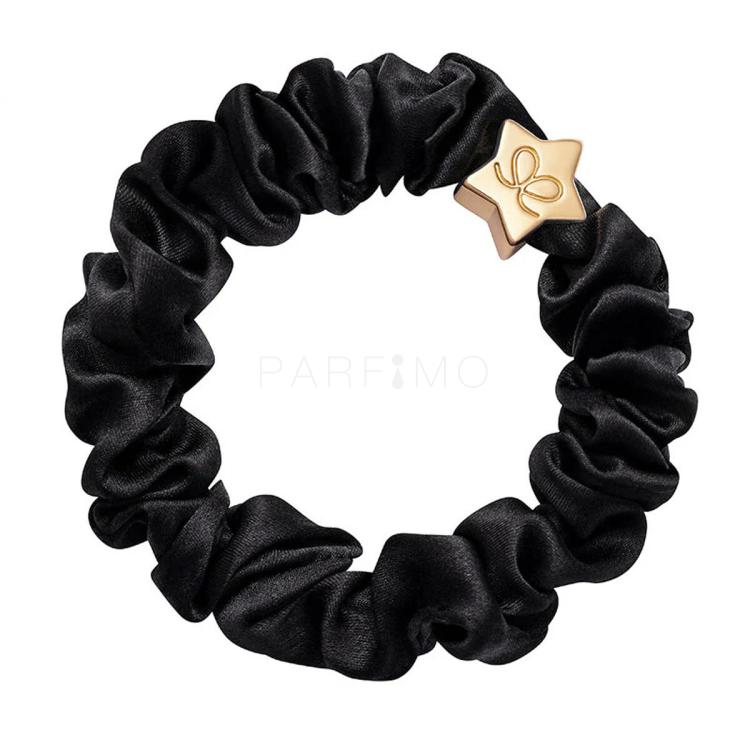 By Eloise London Silk Scrunchie Gold Star Elastice de păr pentru femei 1 buc Nuanţă Black