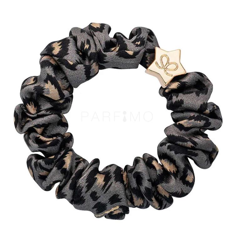 By Eloise London Silk Scrunchie Gold Star Elastice de păr pentru femei 1 buc Nuanţă Grey Leopard
