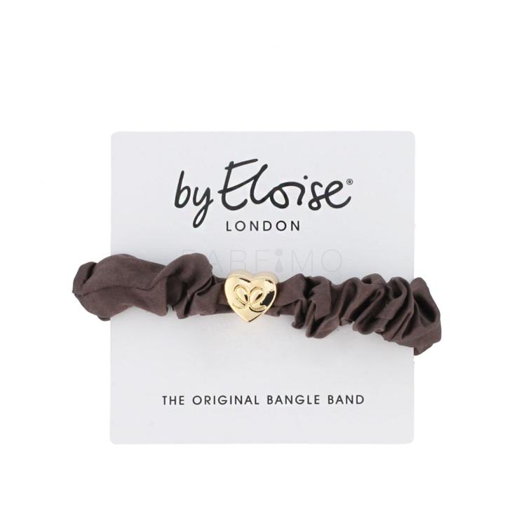 By Eloise London Silk Scrunchie Gold Heart Elastice de păr pentru femei 1 buc Nuanţă Mocha