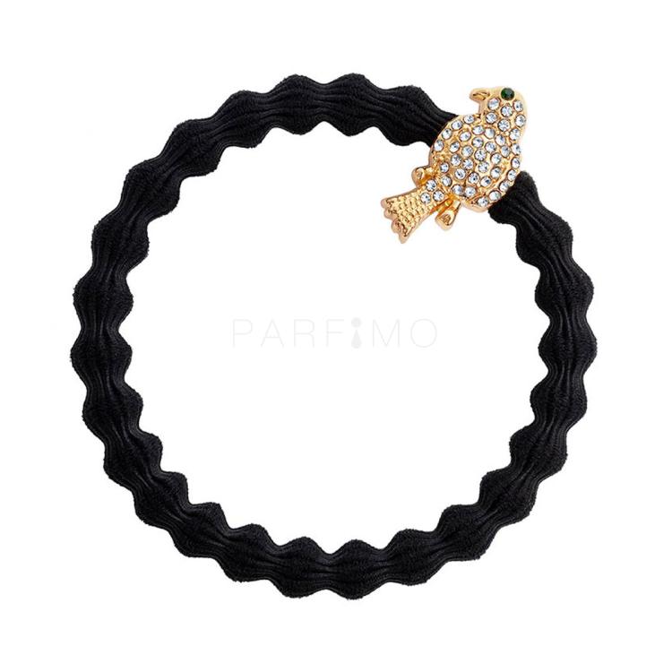 By Eloise London Bling Charms Gold Diamanté Bird Elastice de păr pentru femei 1 buc Nuanţă černá