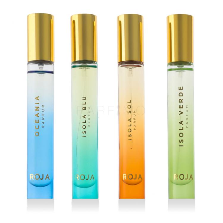 Roja Parfums Isola Travel Collection Set cadou parfum Isola Verde 10 ml + parfum Isola Blu 10 ml + parfum Isola Sol 10 ml + parfum Oceania 10 ml
