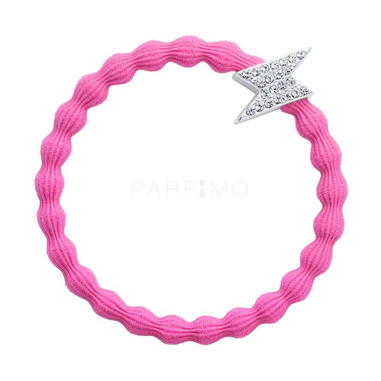 By Eloise London Silver Bling Diamanté Bolt Elastice de păr pentru femei 1 buc Nuanţă Neon Pink