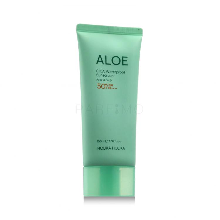Holika Holika Aloe CICA Waterproof Sunscreen SPF50+ Pentru ten 100 ml