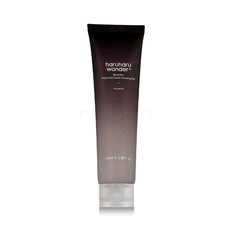 HaruHaru Wonder Black Rice Triple AHA Gentle Cleansing Gel Gel demachiant 100 ml