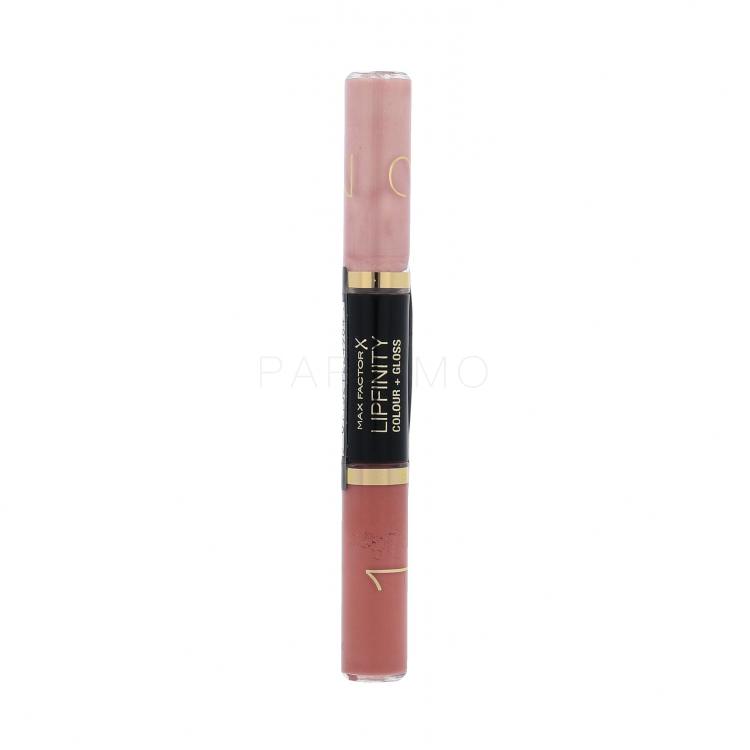 Max Factor Lipfinity Colour + Gloss Ruj de buze pentru femei 2x3 ml Nuanţă 590 Glazed Caramel