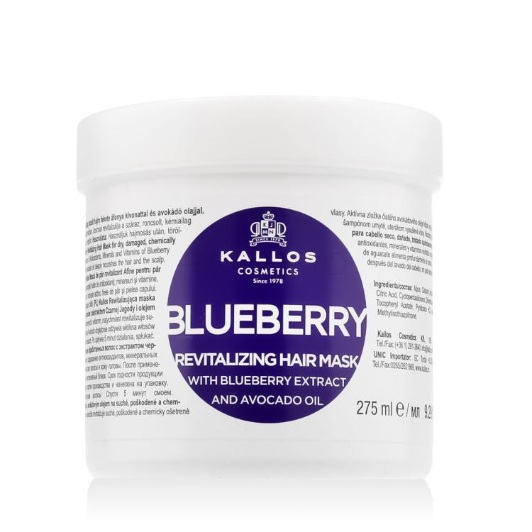 Kallos Cosmetics Blueberry Mască de păr pentru femei 275 ml
