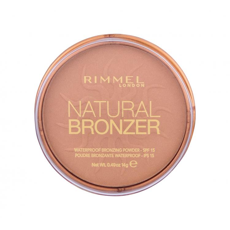 Rimmel London Natural Bronzer SPF15 Bronzante pentru femei 14 g Nuanţă 021 Sun Light