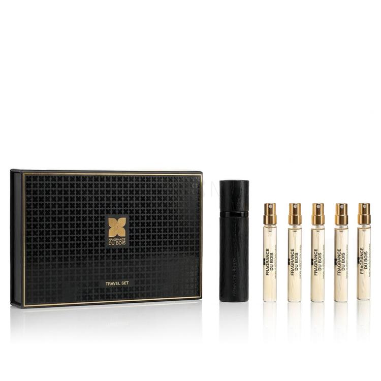 Fragrance Du Bois Travel Set Fashion Capitals Collection Set cadou Parfum New York Intense 7,5 ml + Parfum London Spice 7,5 ml + Parfum New York 5th Avenue 7,5 ml + Parfum Milano 7,5 ml + Parfum Voyage a Paris 7,5 ml