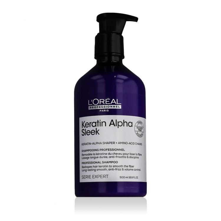 L'Oréal Professionnel Keratin Alpha Sleek Professional Shampoo Șampon pentru femei 500 ml