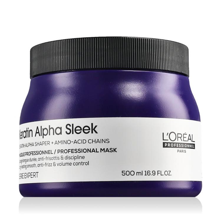 L'Oréal Professionnel Keratin Alpha Sleek Professional Mask Mască de păr pentru femei 500 ml