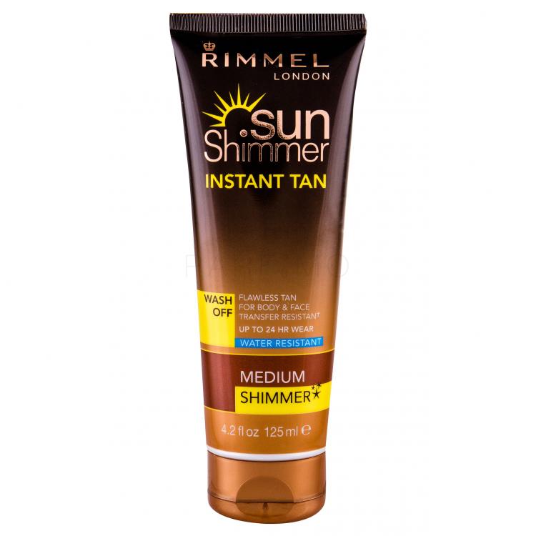 Rimmel London Sun Shimmer Instant Tan Autobronzant pentru femei 125 ml Nuanţă Medium Shimmer