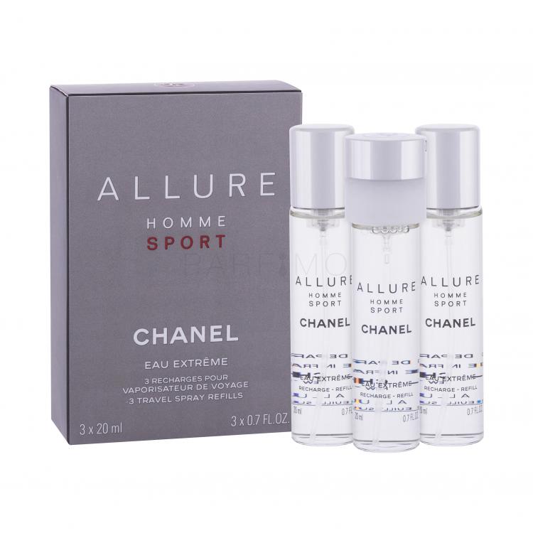 Chanel Allure Homme Sport Eau Extreme Apă de toaletă pentru bărbați Rezerva 3x20 ml