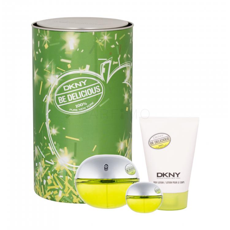 DKNY DKNY Be Delicious Set cadou apa de parfum 100 ml + apa de parfum 7 ml + lotiune de corp 100 ml