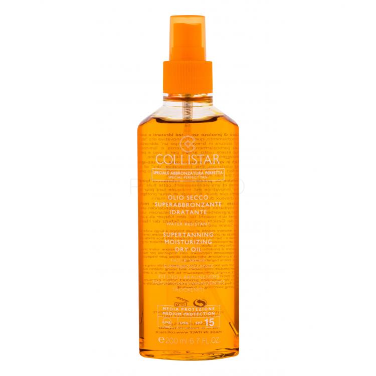Collistar Special Perfect Tan Supertanning Moisturizing Dry Oil SPF15 Pentru corp pentru femei 200 ml