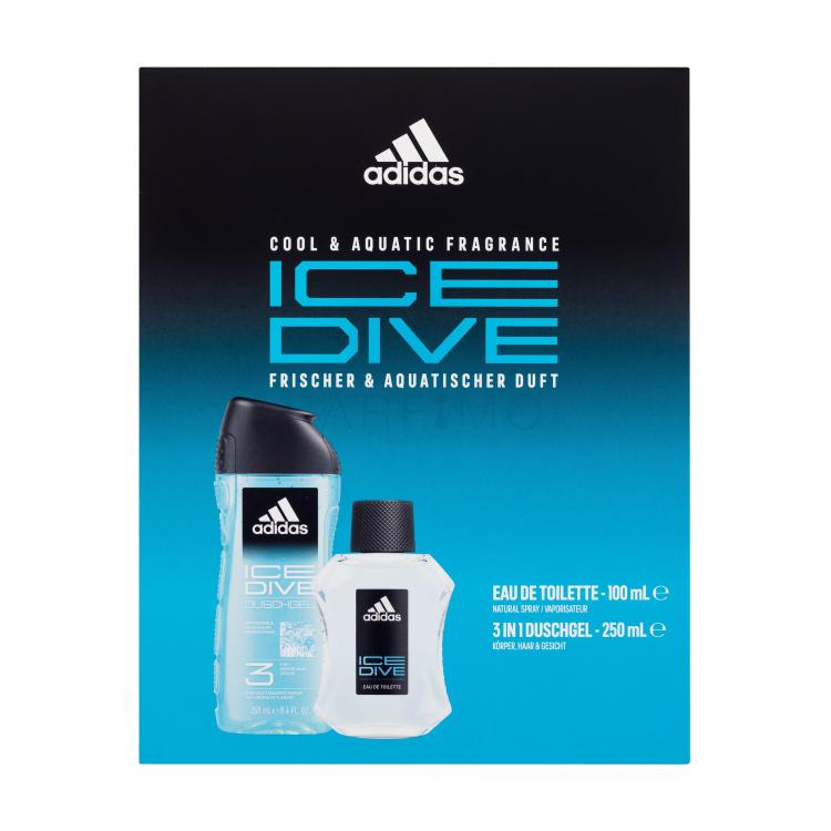 Adidas Ice Dive Set cadou EDT 100 ml + Gel de dus 250 ml