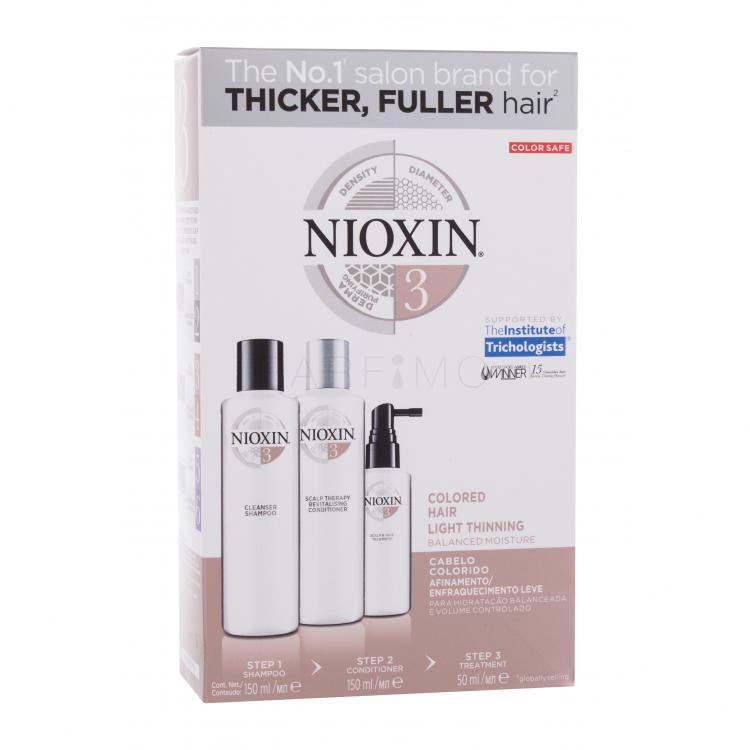 Nioxin System 3 Set cadou șampon System 3 Cleanser Shampoo 150 ml + balsam System 3 Revitalising Conditioner 150 ml + îngrijire de păr System 3 Scalp &amp; Hair Treatment 50 ml