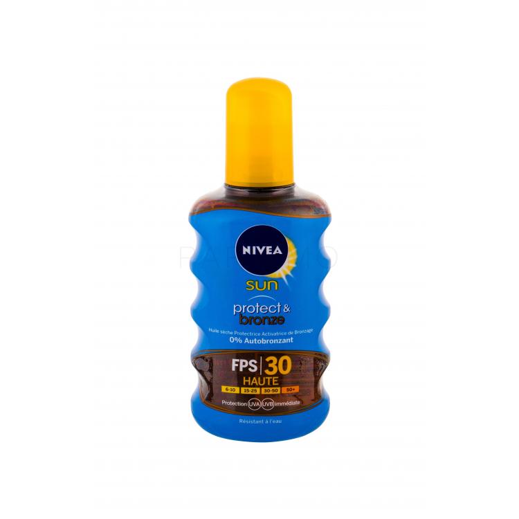 Nivea Sun Protect &amp; Bronze Oil Spray SPF30 Pentru corp 200 ml