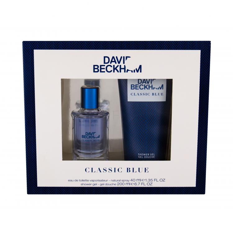 David Beckham Classic Blue Set cadou EDT 40 ml + Gel de dus 200 ml