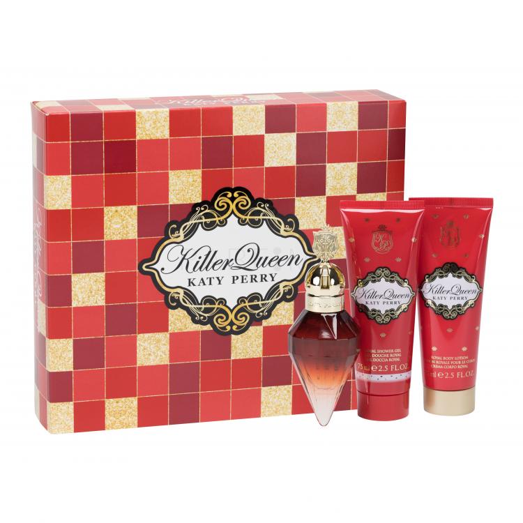 Katy Perry Killer Queen Set cadou apa de parfum 30 ml + gel de dus 75 ml + lotiune de corp 75 ml