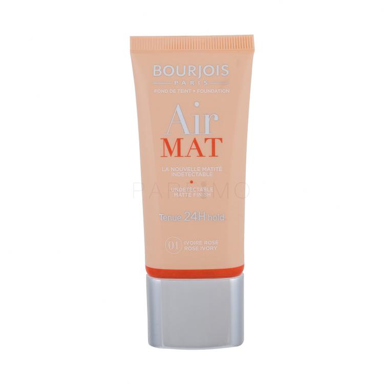 BOURJOIS Paris Air Mat SPF10 Fond de ten pentru femei 30 ml Nuanţă 01 Rose Ivory
