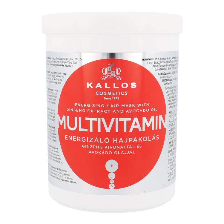 Kallos Cosmetics Multivitamin Mască de păr pentru femei 1000 ml