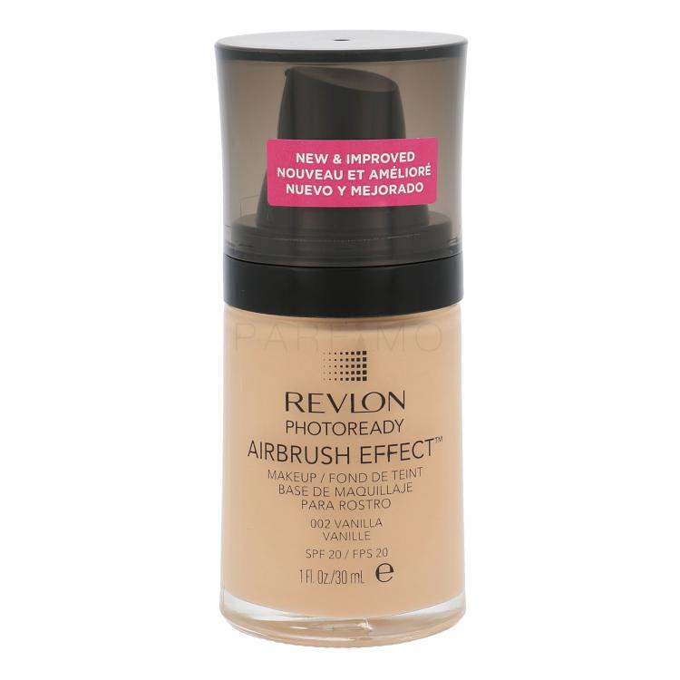 Revlon Photoready Airbrush Effect SPF20 Fond de ten pentru femei 30 ml Nuanţă 002 Vanilla