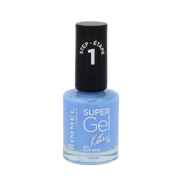 Rimmel London Super Gel By Kate STEP1 Lac de unghii pentru femei 12 ml Nuanţă 052 Blue Babe