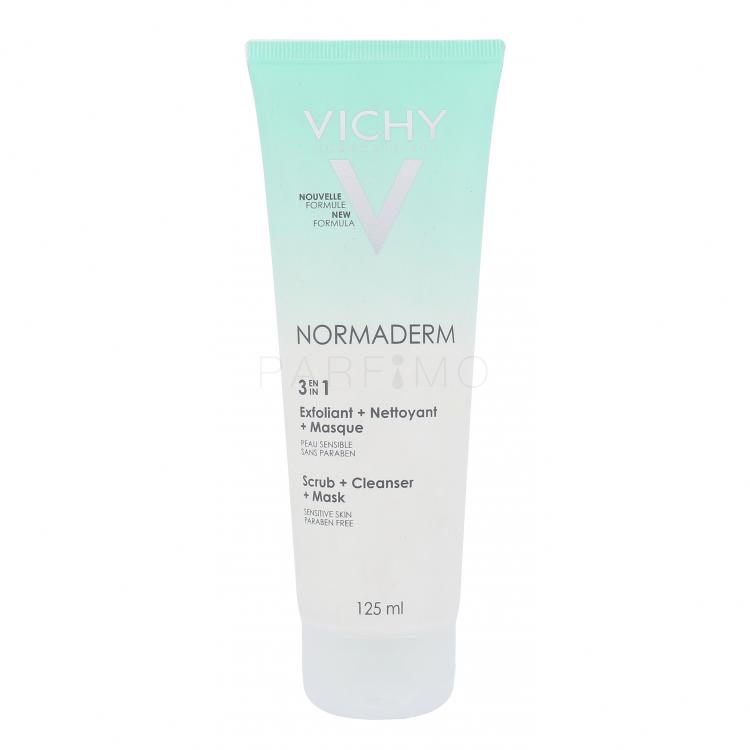 Vichy Normaderm 3in1 Scrub + Cleanser + Mask Peeling pentru femei 125 ml