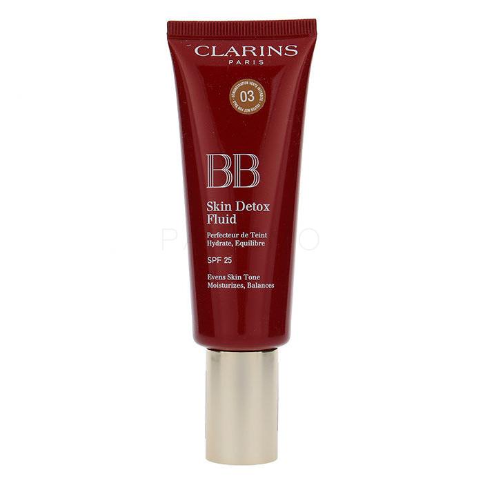 Clarins BB Skin Detox Fluid SPF25 Cremă BB pentru femei 45 ml Nuanţă 03 Dark tester