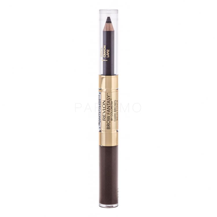 Revlon Brow Fantasy Pencil &amp; Gel Truse de contur pentru femei 1,49 g Nuanţă Dark Brown