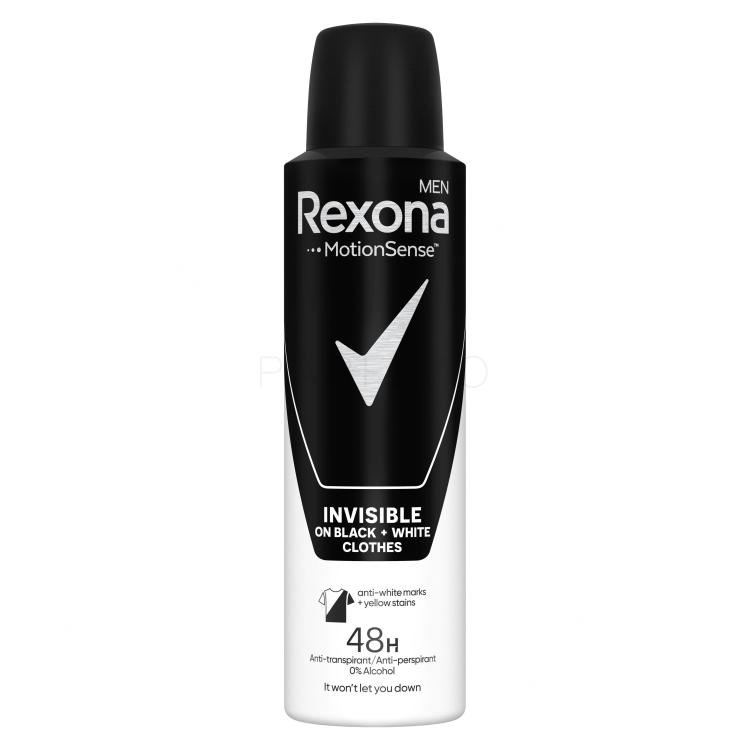 Rexona Men Invisible Black + White Antiperspirant pentru bărbați 150 ml