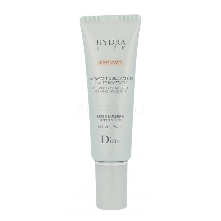Christian Dior Hydra Life Enhancing Moisturizer SPF30 Cremă BB pentru femei 50 ml Nuanţă 01 Luminous Beige tester