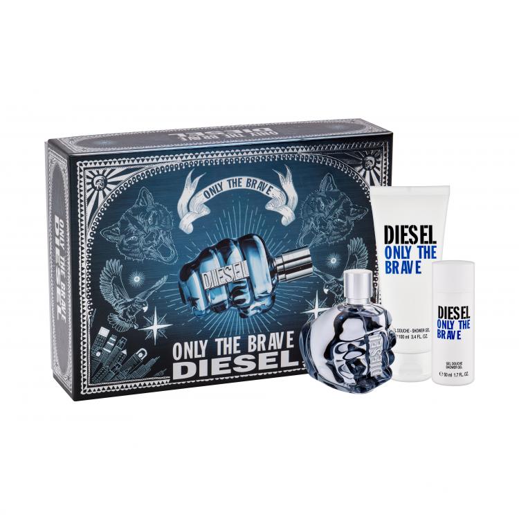 Diesel Only The Brave Set cadou EDT 75 ml + Gel de dus 100 ml + Gel de dus 50 ml