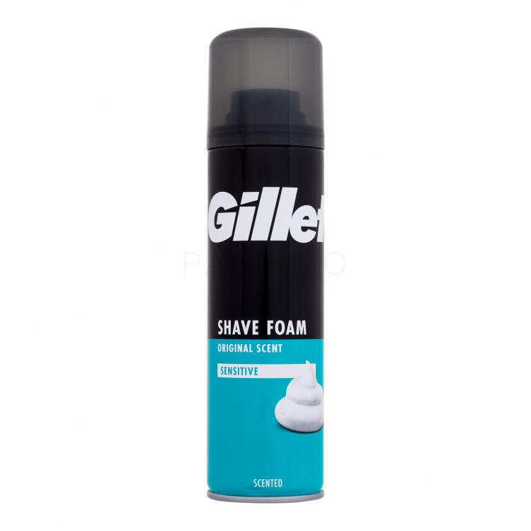 Gillette Shave Foam Original Scent Sensitive Spumă de ras pentru bărbați 200 ml