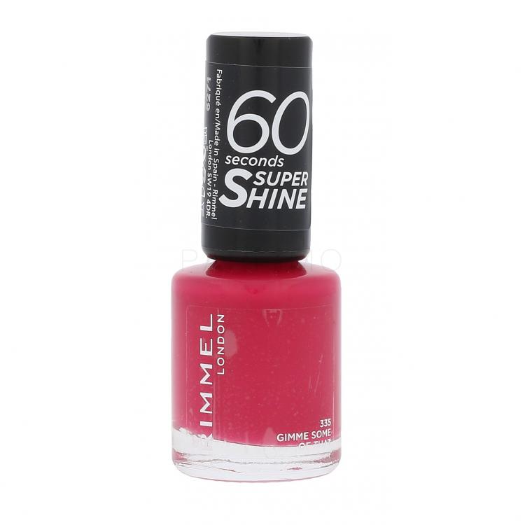 Rimmel London 60 Seconds Super Shine Lac de unghii pentru femei 8 ml Nuanţă 335 Gimme Some Of That