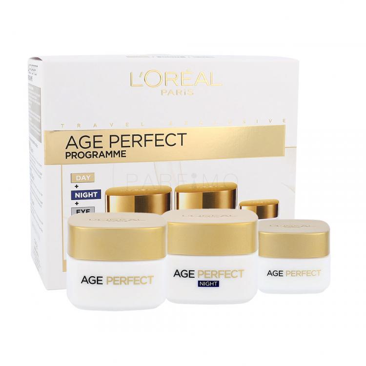 L&#039;Oréal Paris Age Perfect Set cadou crema de zi 50 ml +crema de noapte 50 ml + cremă de ochi 15 ml