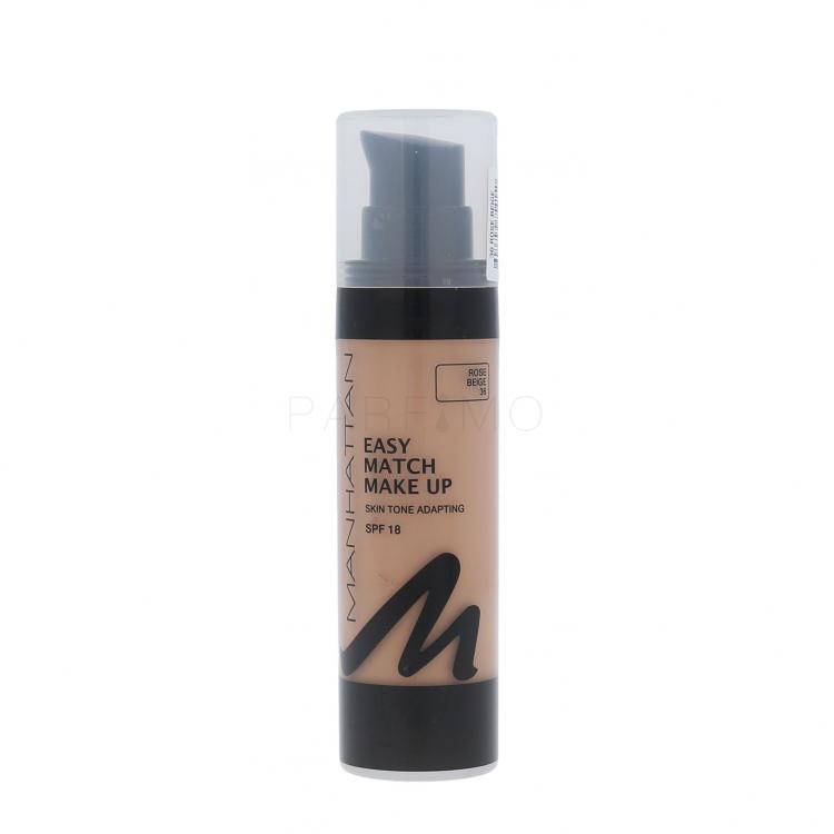 Manhattan Easy Match SPF18 Fond de ten pentru femei 27,3 ml Nuanţă 36 Rose Beige