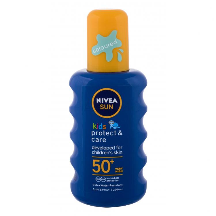 Nivea Sun Kids Protect &amp; Care Sun Spray SPF50+ Pentru corp pentru copii 200 ml