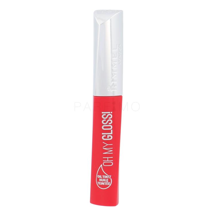 Rimmel London Oh My Gloss! Oil Tint Luciu de buze pentru femei 6,5 ml Nuanţă 500 Pop Poppy