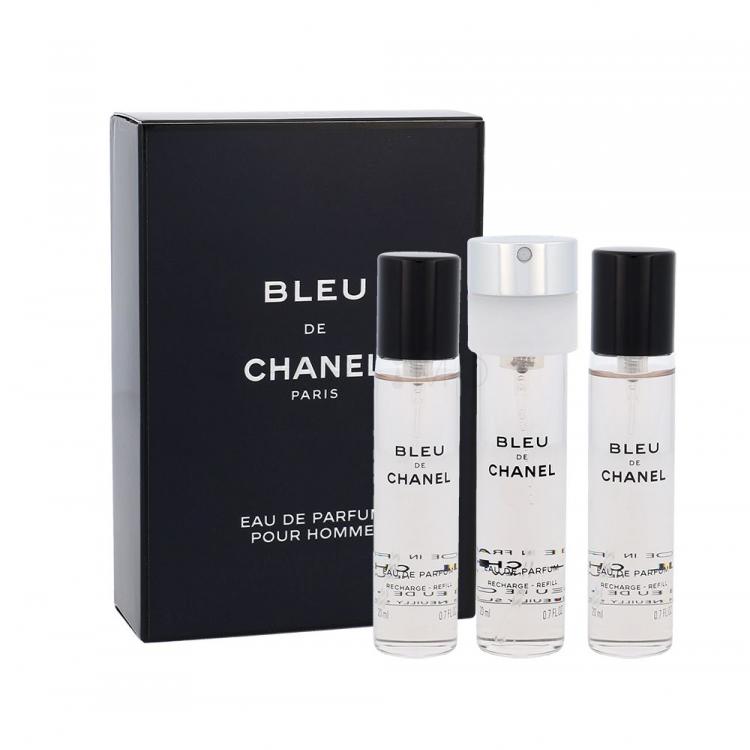 Chanel Bleu de Chanel 3x 20 ml Apă de parfum pentru bărbați Rezerva 60 ml