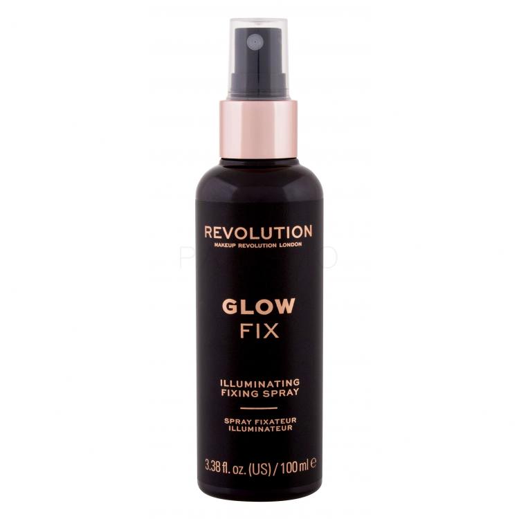 Makeup Revolution London Glow Fix Illuminating Fixing Spray Spray fixator pentru femei 100 ml