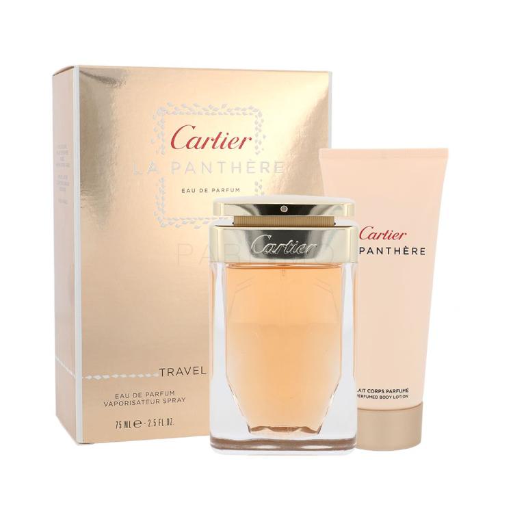 Cartier La Panthère Set cadou Apă de parfum 75 ml + loțiune de corp 100 ml Cutie cu defect