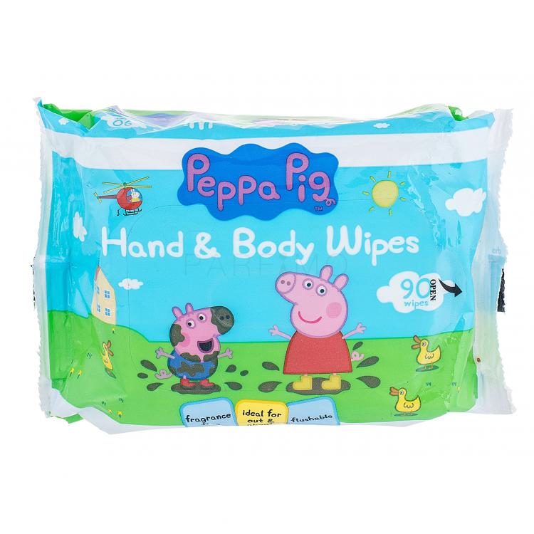Peppa Pig Peppa Hand &amp; Face Wipes Șervețele faciale pentru copii 90 buc